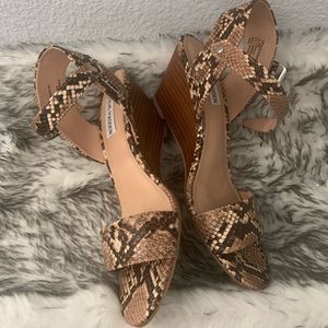 Steve Madden Snakeskin Wedges